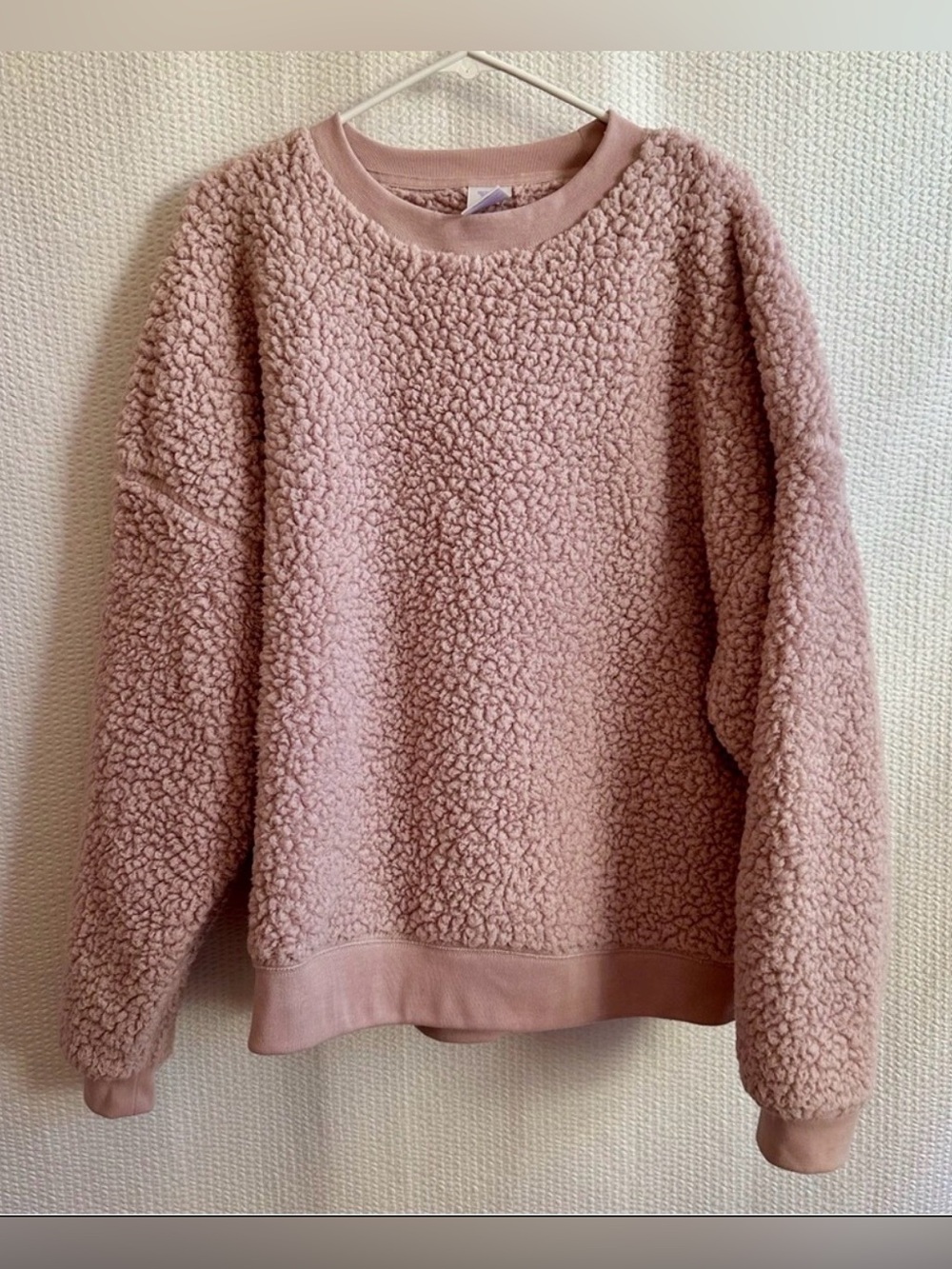 Secret Treasures Pink Faux Sherpa Fleece Pullover Sleep Top Cozy Lounge XL 16 18